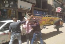 حملات مكبرة لإزالة الاشغالات في شوارع المنوفية