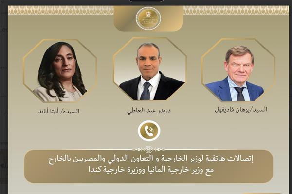وزير الخارجية يبحث مع نظيريه الألماني والكندي جهود خفض التصعيد بالمنطقة 