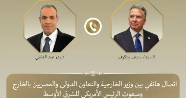 وزير الخارجية يبحث مع ستيف ويتكوف مسار المفاوضات الأمريكية - الإيرانية 