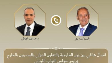 وزير الخارجية لـ"نبيه بري": استمرار التحركات المصرية لتوفير الدعم السياسي للشعب اللبناني في هذا الظرف الدقيق