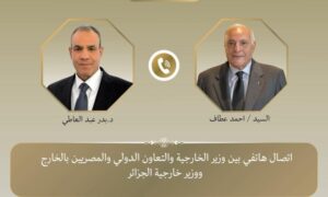وزير الخارجية يبحث مع نظيره الجزائري جهود خفض التصعيد فى المنطقة 