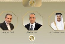 وزير الخارجية يبحث مع رئيس وزراء قطر ووزير خارجية إيران جهود التهدئة الإقليمية