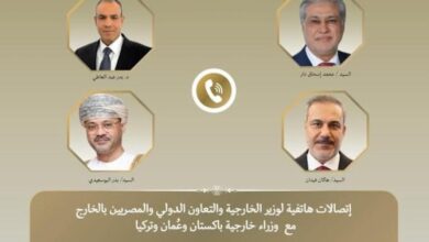 وزير الخارجية يبحث مع نظرائه في عمان وتركيا وباكستان التطورات الإقليمية