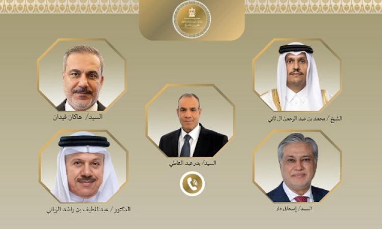 وزير الخارجية يبحث مع نظرائه في تركياوباكستان وقطر والبحرين التطورات الاقليمية