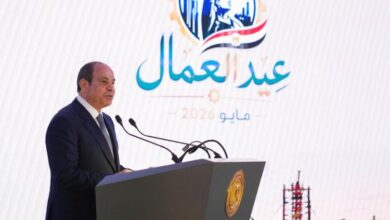الرئيس السيسي في عيد العمال: نجحنا في توفير مئات الآلاف من فرص العمل ونسبة البطالة فى مصر انخفضت إلى 6.2%
