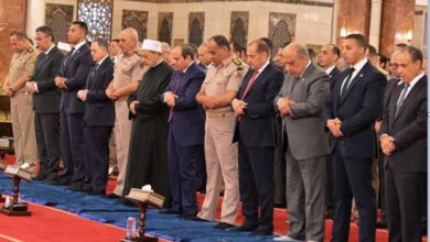  الرئيس السيسي يؤدي صلاة عيد الأضحى من مسجد الرحمن الرحيم