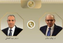 "عبد العاطي" يؤكد تضامن مصر مع لبنان فى اتصال مع رئيس مجلس الوزراء اللبناني 