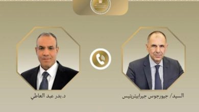 عبد العاطي ييحث مع نظيره اليوناني تبادل الرؤي بشأن مستجدات الأوضاع الإقليمية 