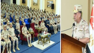 المتحدث العسكرى:وزير الدفاع لمقاتلى المنطقة الجنوبية التصدى بكل قوة لمن تسول له نفسه المساس بأمن مصر   