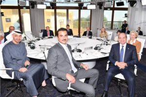 الرئيس السيسي يشارك في جلسة الخروج من الأزمات وضمان الاستقرار بالشرق الأوسط 
