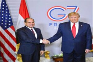 البيت الأبيض يوثق لقاء السيسي وترامب على هامش قمة السبع 