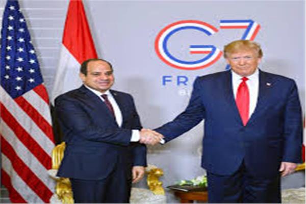 البيت الأبيض يوثق لقاء السيسي وترامب على هامش قمة السبع 