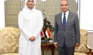 وزير الخارجية يستقبل رئيس مجلس الوزراء وزير خارجية قطر لبحث العلاقات الثنائية 