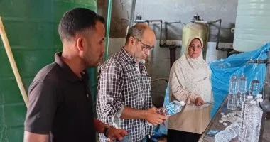 ضبط محطةلتعبئة المياة غير مرخصةبالعياط محافظة الجيزة 