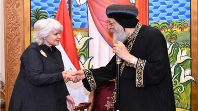 البابا تواضروس خلال استقباله سفيرة فرنسا لحقوق الإنسان: التعايش بين المصريين سمة أصيلة