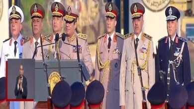الرئيس السيسي بسم الشعب المصري العظيم ومتوكلا على الله سبحانه وتعالى نعلن افتتاح مقر القيادة الاستراتيجية "أوكتاجون" بالعاصمة الجديدة 