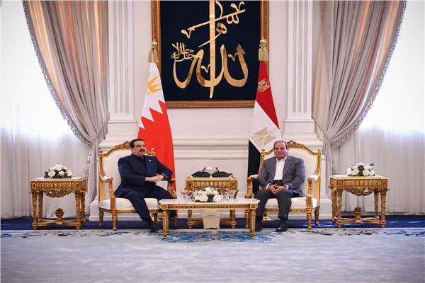الرئيس السيسي يستقبل ملك البحرين اليوم لبحث مستجدات القضايا الإقليمية والدولية 