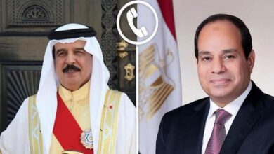 الرئيس السيسي يؤكد للعاهل البحريني دعم بلاده ورفض الاعتداءات الإيرانية 