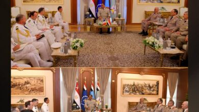 المتحدث العسكرى: وزير الدفاع ورئيس الأركان يلتقيان رئيس أركان الجيوش الفرنسية 