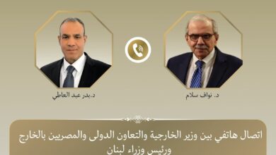 وزير الخارجية يبحث مع رئيس الوزراء اللبناني تطورات الأوضاع في لبنان