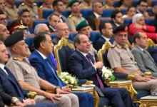 الرئيس السيسى: نحمد الله على ما أنعم به مصر من أفضال وعلى المصريين الانتباه لبلدهم ويؤكد علينا مسئولية للحفاظ على الدولة المصرية وليس شخص الرئيس 