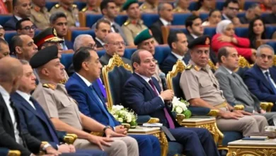 الرئيس السيسى: نحمد الله على ما أنعم به مصر من أفضال وعلى المصريين الانتباه لبلدهم ويؤكد علينا مسئولية للحفاظ على الدولة المصرية وليس شخص الرئيس 