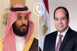 الرئيس السيسي يتلقى اتصالا هاتفيا من الأمير محمد بن سلمان لبحث العلاقات الثنائية 