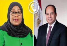 الرئيس السيسي يجري اتصالاً هاتفياً مع رئيسة جمهورية تنزانيا المتحدة 