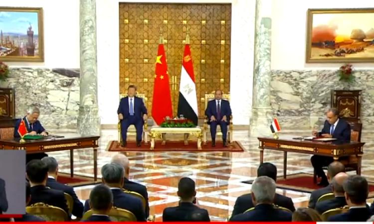 الرئيس السيسى ونظيره الصينى يشهدان توقيع عدد من الاتفاقيات 