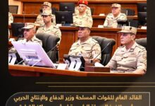 المتحدث العسكرى :وزير الدفاع يشهد تنفيذ المرحلة الرئيسية لمشروع مراكز القيادة الاستراتيجي التعبوي التخصصي لإدارة الحرب الكيميائية 