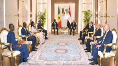 الرئيس السيسي يبحث مع نظيره السنغالي تعزيز العلاقات التاريخية والتعاون بين البلدين ويؤكد استعداد مصر لدعم تنفيذ"الخطة الخمسية للسنغال"