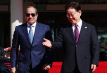 مراسم استقبال رسمية للرئيس السيسي بالمقر الرئاسي بسول يقيمها الرئيس الكوري 