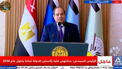 الرئيس السيسي: الدستور المصري لن يمس.. ونهاية مدة رئاستي للدولة محسومة فى 2030 
