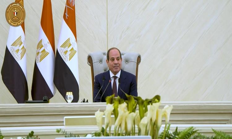 الرئيس السيسي: تحية تقدير وعرفان لأبطال الوطن وأرواح الشهداء ويؤكد حصة مصر المائية حق تاريخي ولن تسمح بالمساس بأمنها المائي