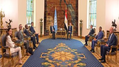 الرئيس السيسي يستقبل سكرتير عام الأمم المتحدة 