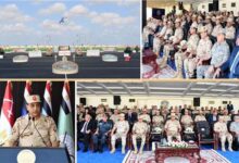 المتحدث العسكرى : العام للقوات المسلحة يشهد إجراءات تفتيش الحرب لإحدى تشكيلات المنطقة الشمالية