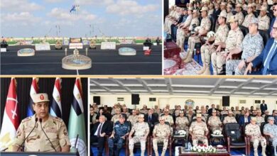 المتحدث العسكرى : العام للقوات المسلحة يشهد إجراءات تفتيش الحرب لإحدى تشكيلات المنطقة الشمالية