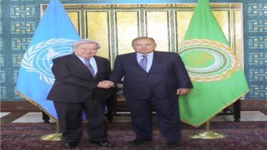 الامين العام لجامعة الدول العربية يستقبل السكرتير العام للأمم المتحدة 